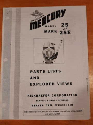 Mercury Mark 25 factory parts list