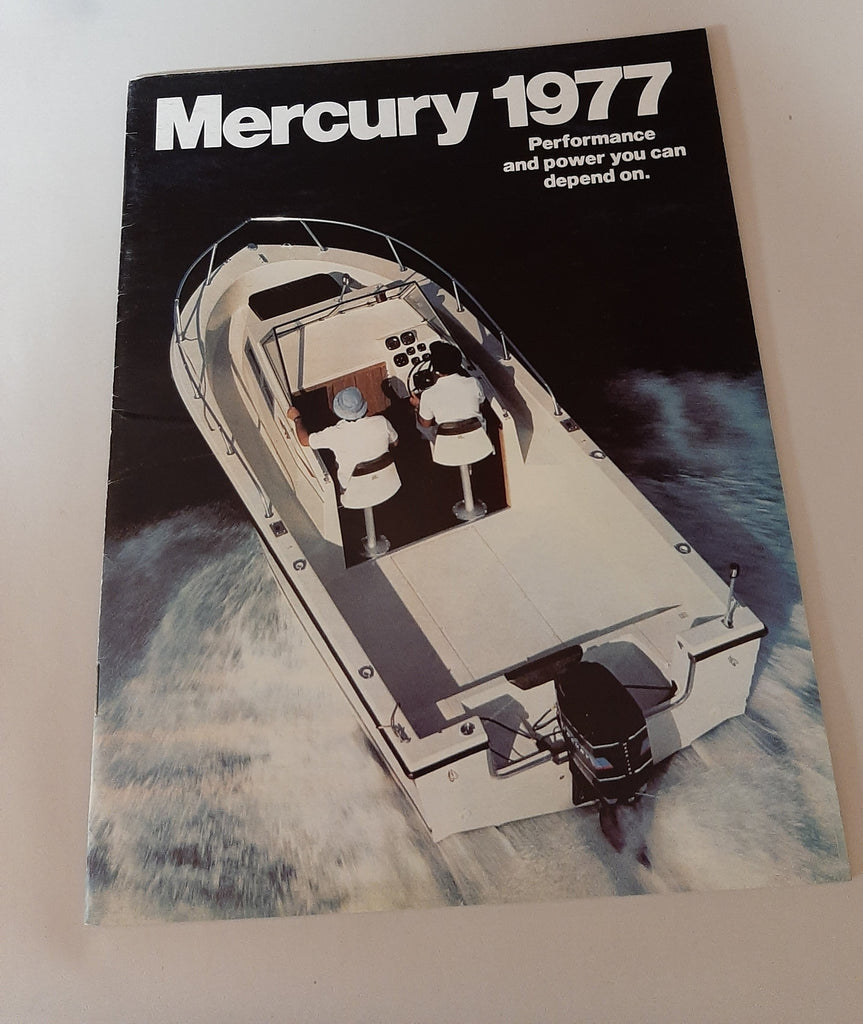 1977 Mercury outboard sales brochure, near perfect 23 pages