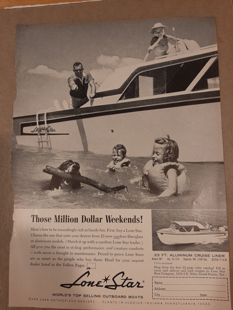 Lone Star boats advertisement March 1960