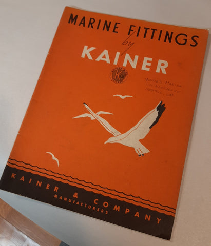 Kainer, Marine fittings Catalog early 1930's very good Original