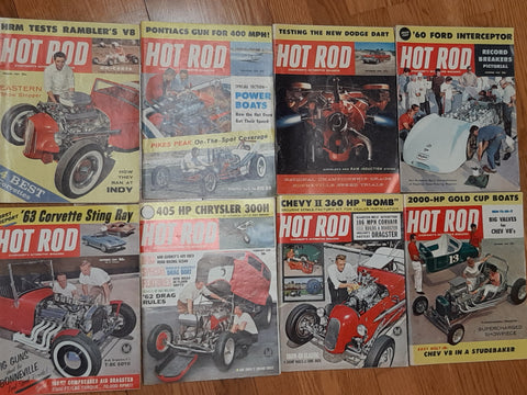 Hot Rod Magazines 8 1959 and 1962