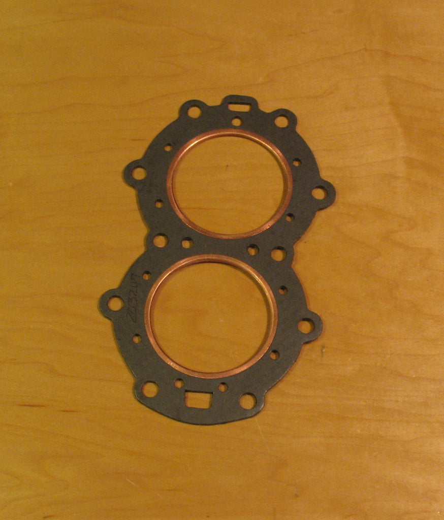 203247 head gasket, fits 1953-1956 15hp Evinrude and Johnson, also 12hp Gale 1956-59 part # 552181