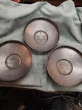 Jeep hubcaps lot of three, 1960's original, stainless caps as shown.