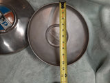 Jeep hubcaps lot of three, 1960's original, stainless caps as shown.