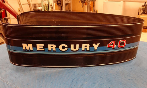 Mercury cowling wrap 40HP 2 cyl 1980's very clean