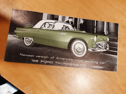 1956 Ford Thunder bird sales brochure