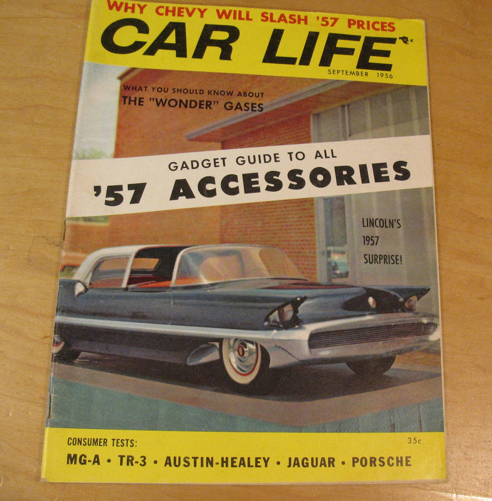 Car Life magazine. Condition is "Very Good". September 1956  Shipped with USPS First Class.