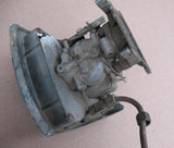 Evinrude 1951-53 Fleetwin carburetor face plate and knobs as is