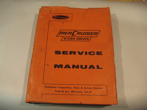 Mercury MerCruiser factory Service manual 1970's original pub excellent condition
